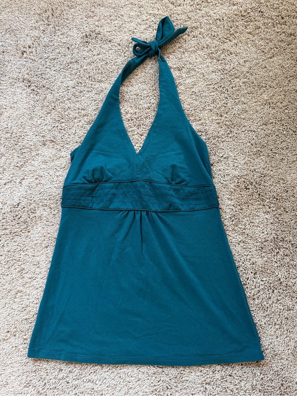 LOFT Teal Blue Halter Neck Women’s Y2K Top, Size XS